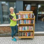 fundraiser with books